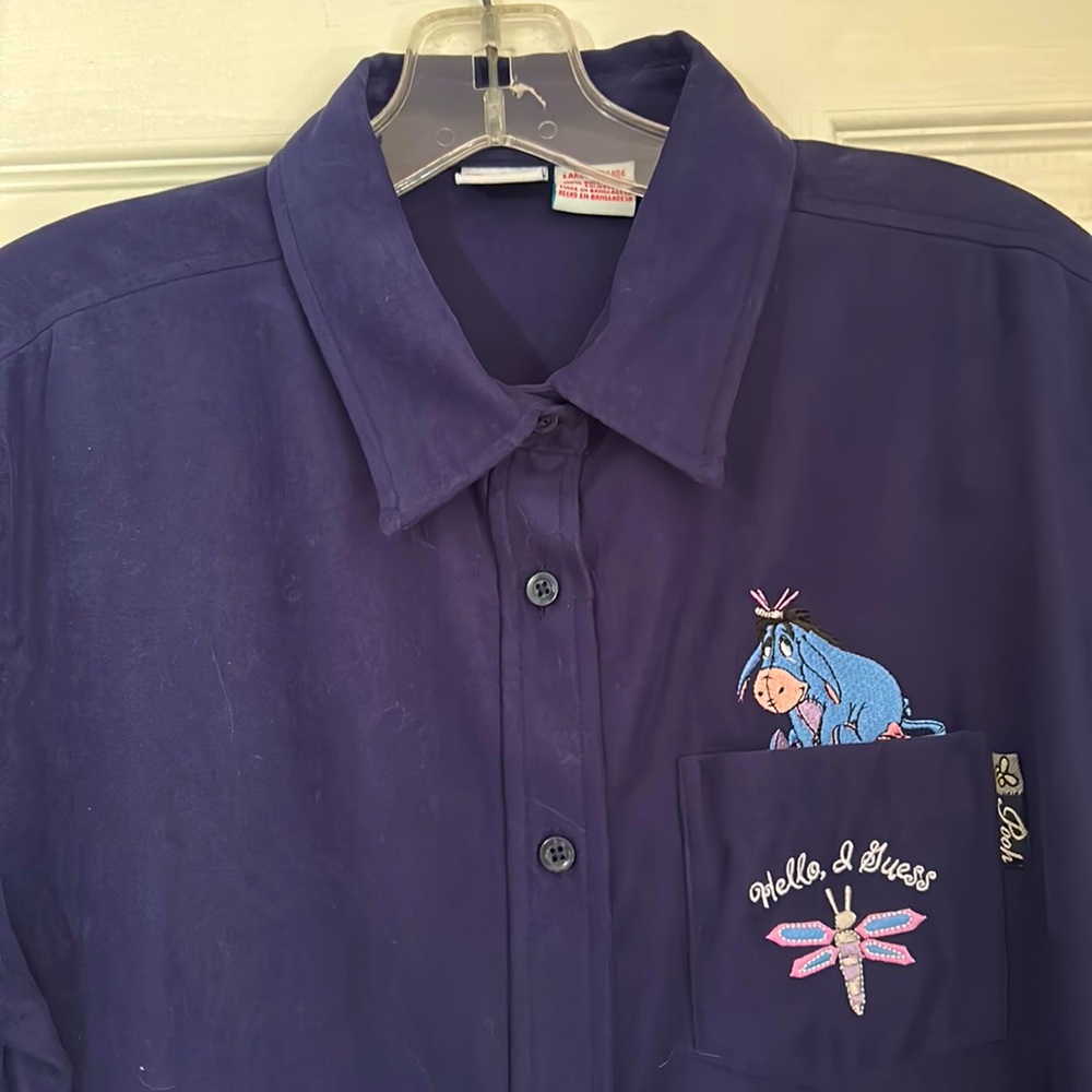 Disney long sleeved soft polyester embroidered shirt